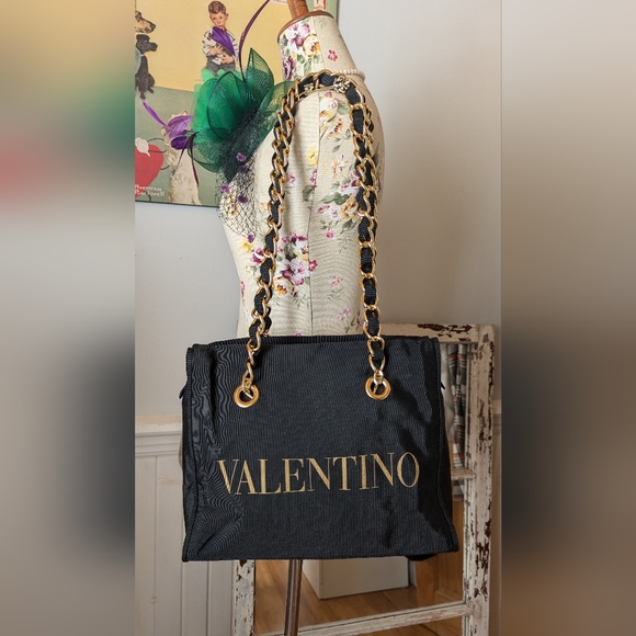 Valentino Handbags - Valentino Vintage Logo Chain Tote